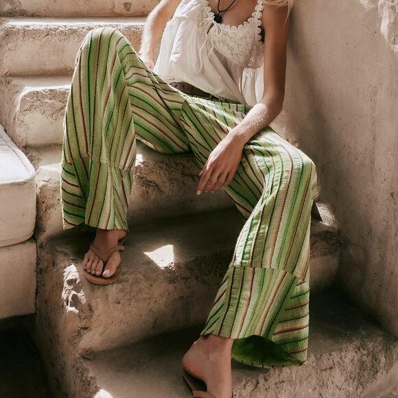 Free People Day's End Stripe Pants - Picture 1 of 5